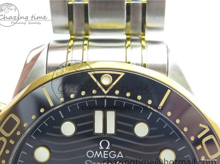 1103 MultiPurpose 2018 Seamaster Diver 300M SS YG VSF 1:1 Best Edition YG Bezel Black Dial on SS YG Bracelet A 7937